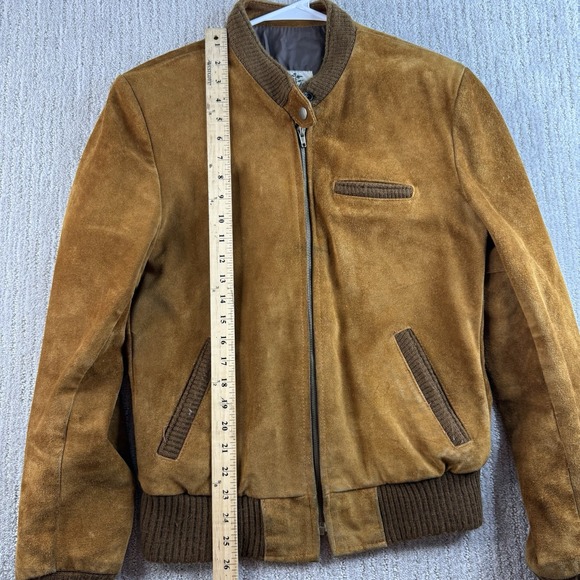 Vintage Sears Fieldmaster Suede Leather Bomber Jacket Size 38 Regular Brown - Picture 6 of 8
